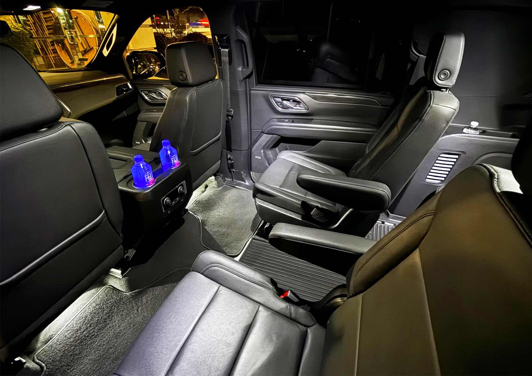 Executive SUV interior for JFK Airport to Stamford Connecticut transportation