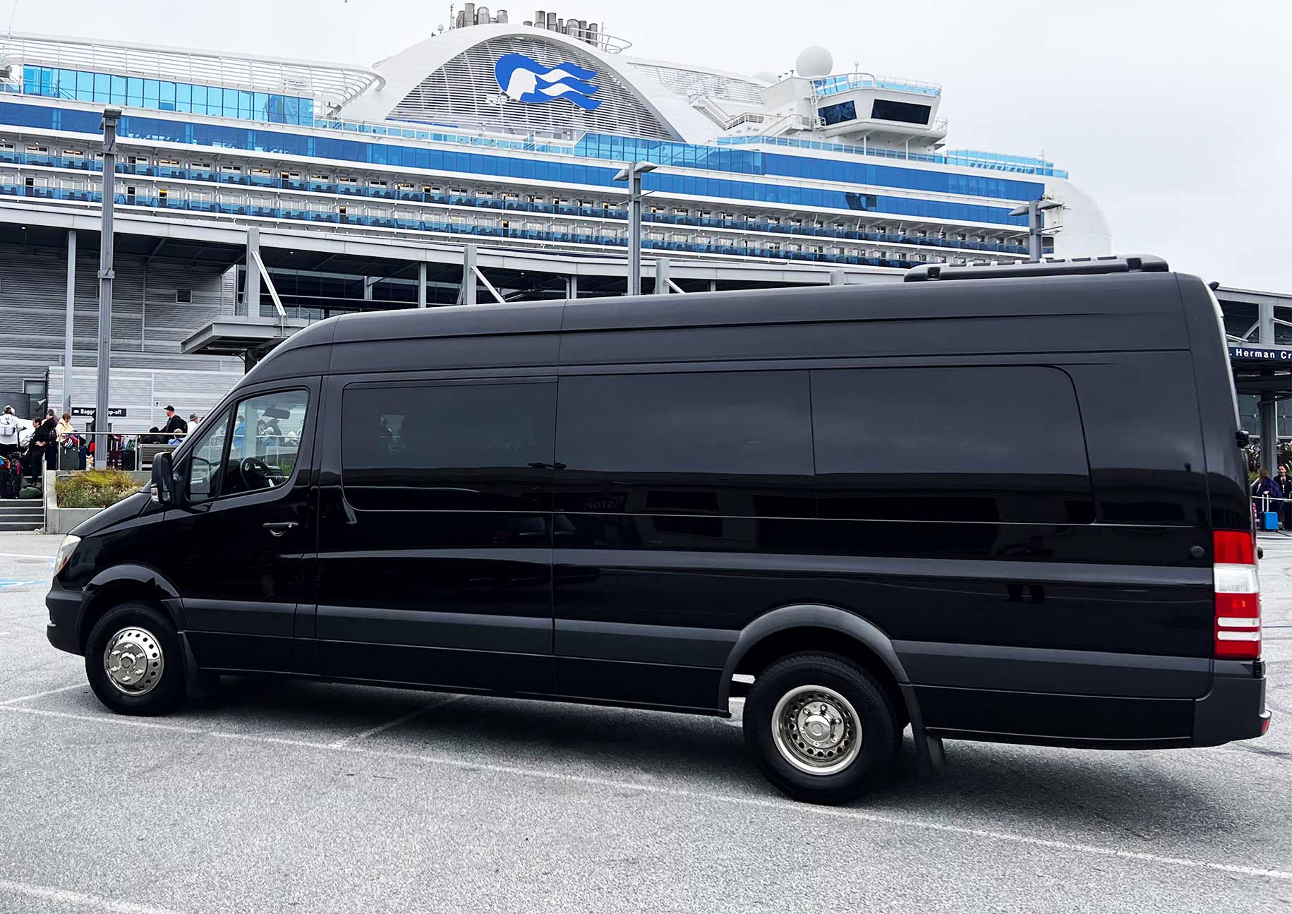 Executive Sprinter exterior in wine country