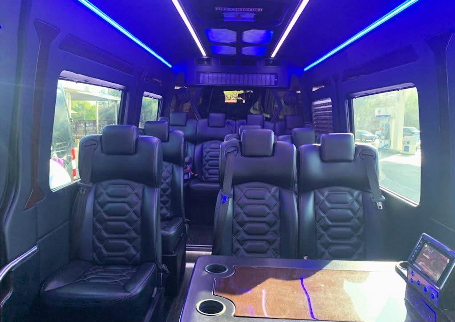 Mercedes Sprinter interior for JFK Airport to Philadelphia group transportation