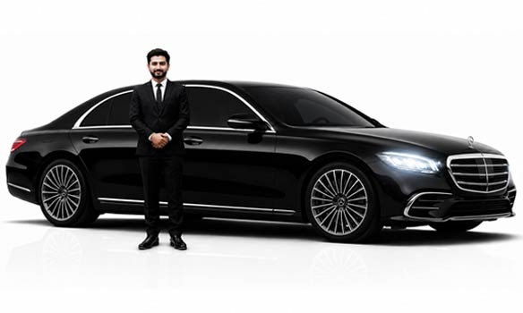 Mercedes S-Class for JFK Airport hourly chauffeur service