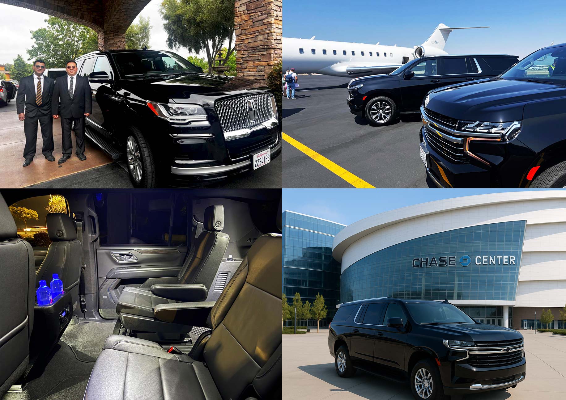 Limo black car service Napa to Chase Center